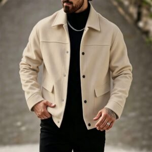 Men's Fashionable Wool Jacket Coat