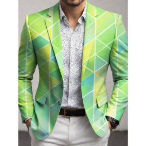 Alternative view of Men's 3D Digital-print Double-breasted Suit Jacket